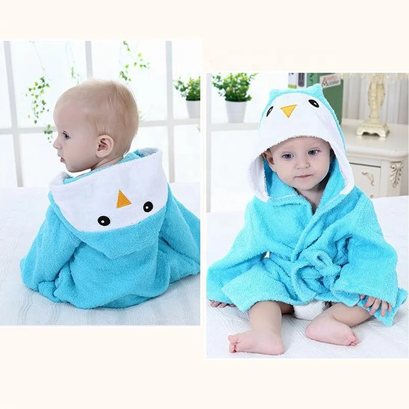Kids Quick dry 100% Cotton hooded Surf poncho Bath Swim beach Changing robe towel Baby cloak For Children
