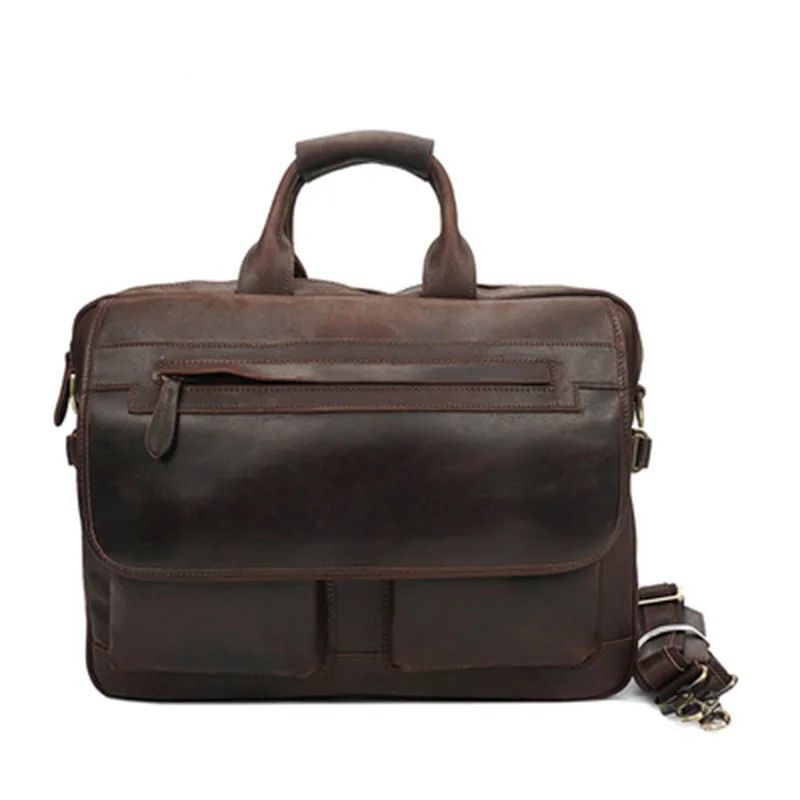
The first layer of cowhide casual retro one-shoulder messenger bag briefcase computer bag handbag 