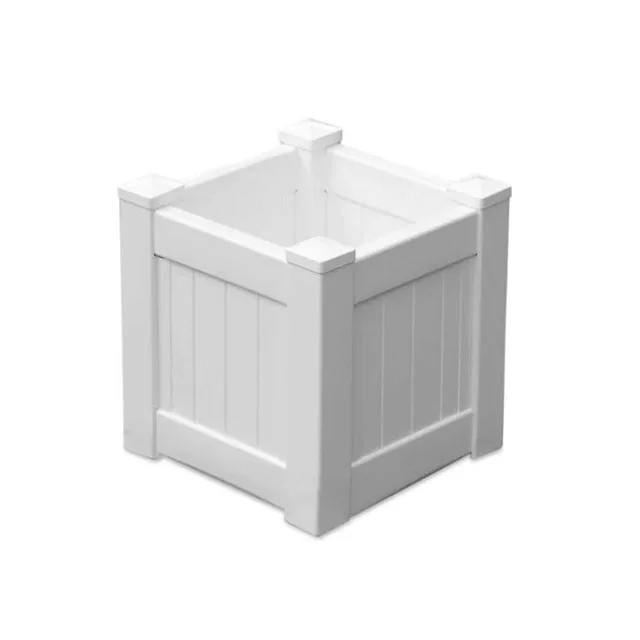 New Design White Vinyl Garden Planter Box Plastic Planting Bed