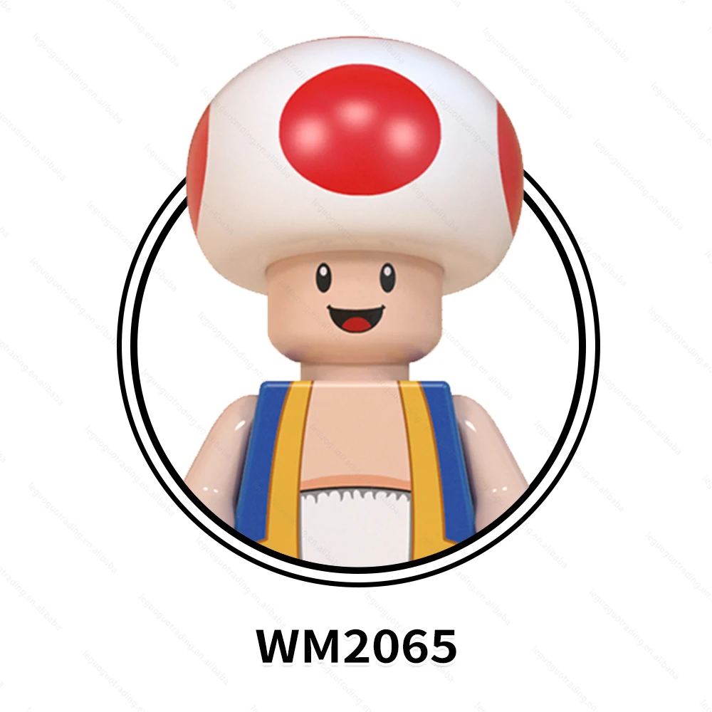 WM6103 Koopa Bowser Kinopio Wario Super-Mario Luigi Princess Peach Yoshi Waluigi Game Plastic Mini Building Blocks for Kids Toys