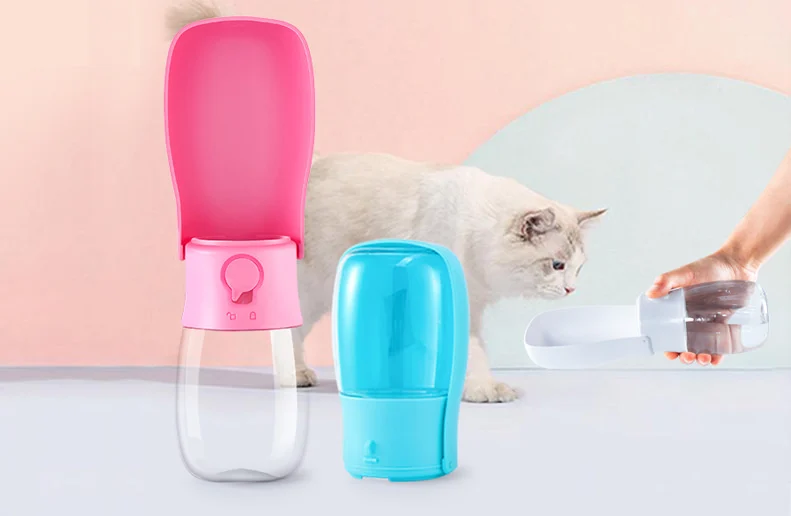 Foldable Pet Rounded Stocked Green Pink Low Price Portable Dog Water Bottle Sustainable Plastic White Dog Water Bottle