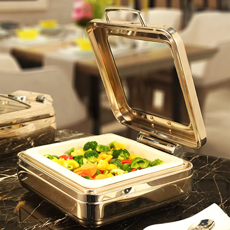 Catering Restaurant Luxury Catering Equipment GN Pan Display Stainless Steel Buffet Food Warmer Chafing Dish