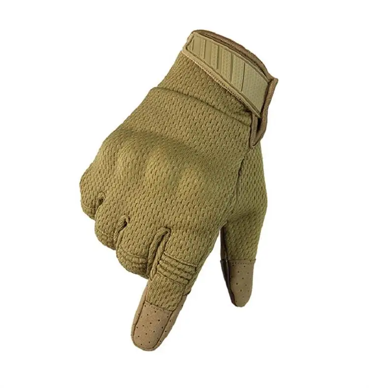Full finger breathable mesh fabric exercise cycle sports hand gloves for gym