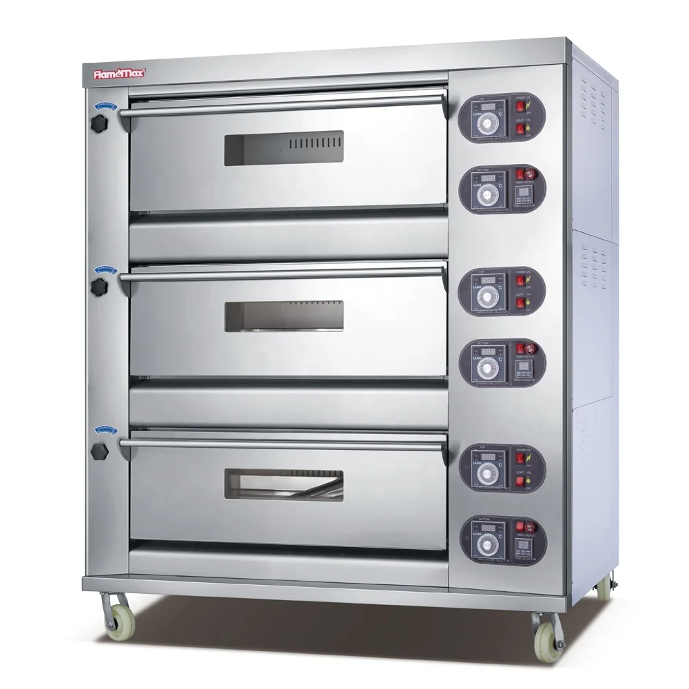 HOT SALE Mobile Pizza Oven Wholesale 3 Deck 6 Tray Professional Gas Baking Oven For Restaurant Application