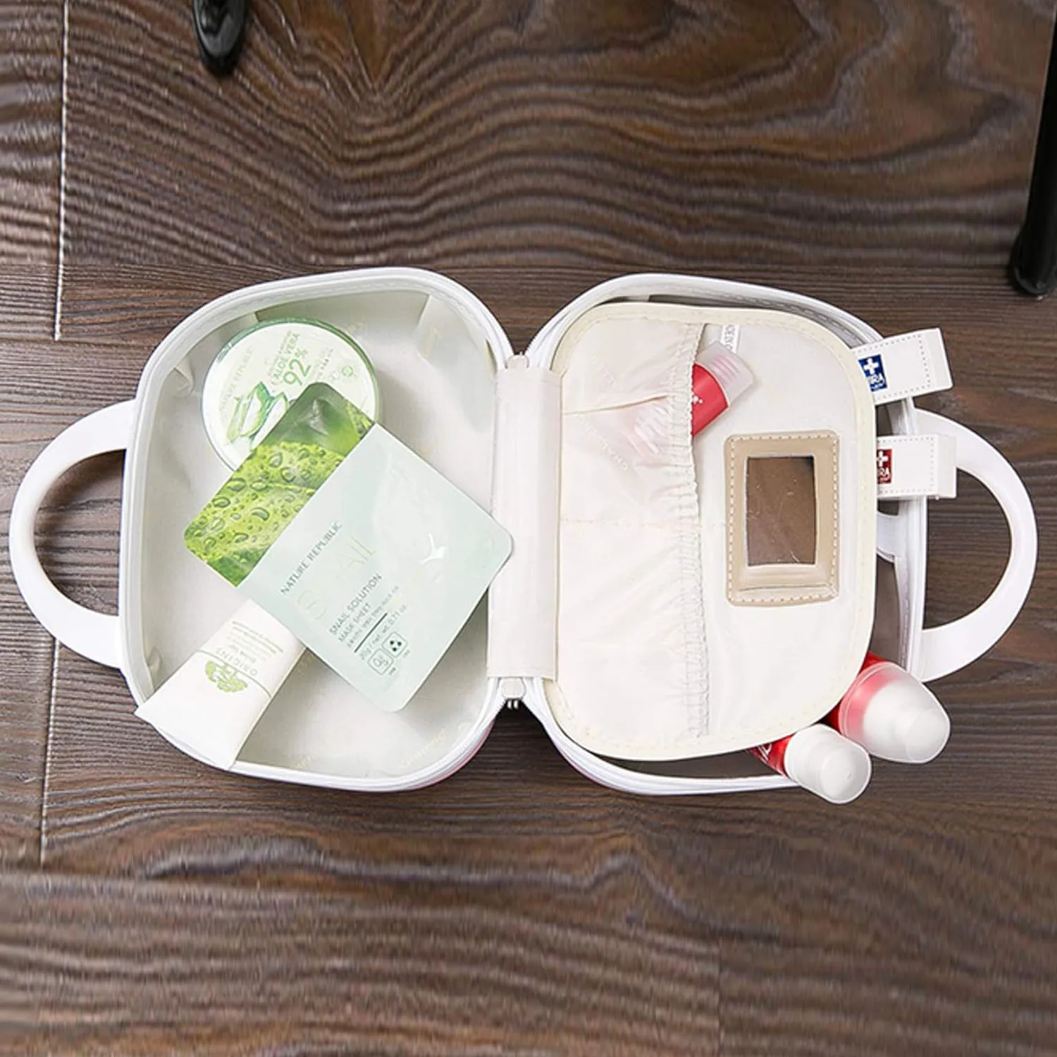 HL Waterproof travel portable small luggage case makeup boxes cosmetic makeup suitcase case traveling luggage kitty suitcase