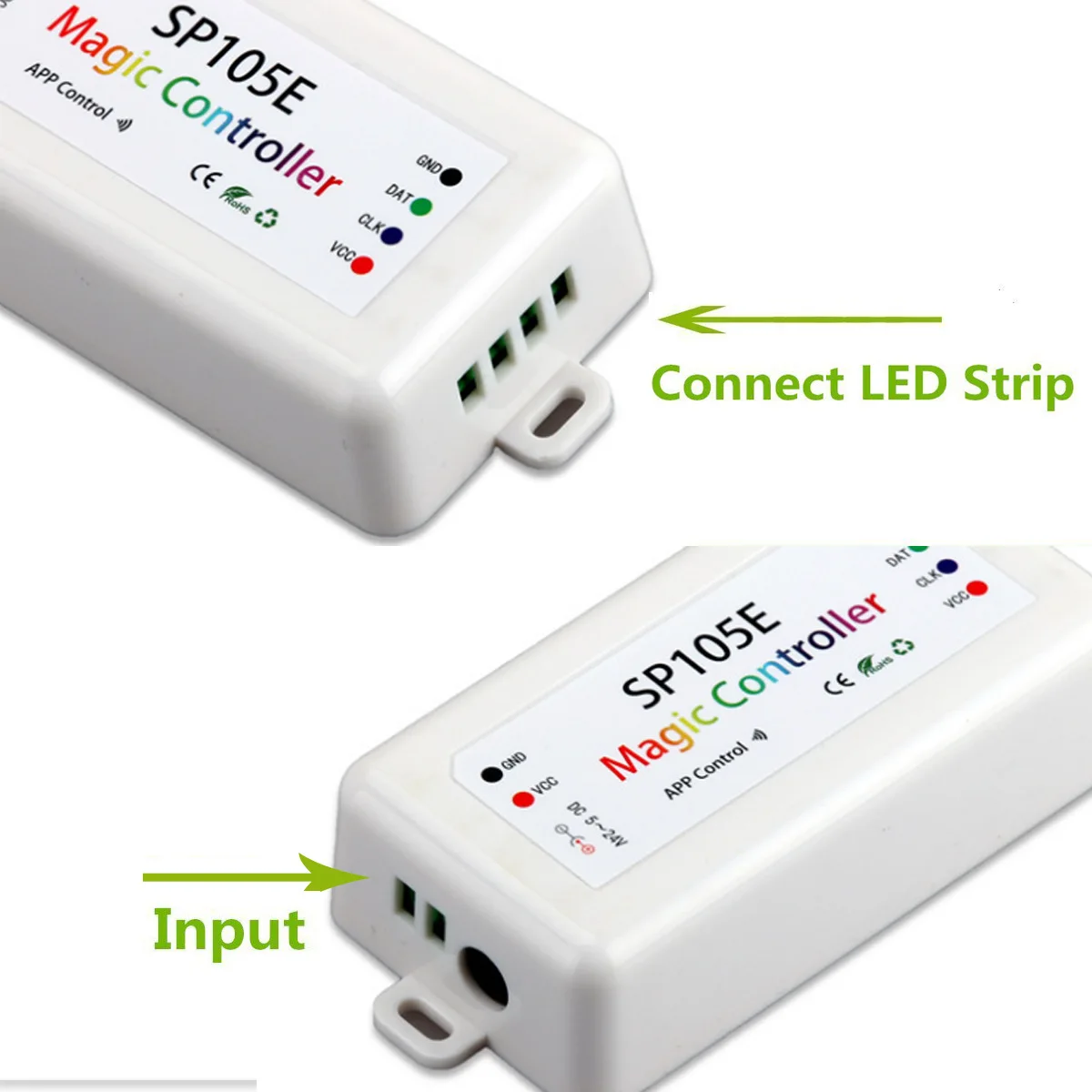 Волшебный контроллер SP105E синий зуб-совместимый Dc5-24V 2048 пикселей для Ws2811 2812 2801 6803 Светодиодная лента