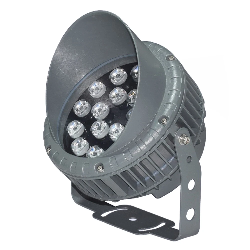 stage outdoor DC 6w 9w 12w 15w rgb ip65 led round floodlight for building facade lighting