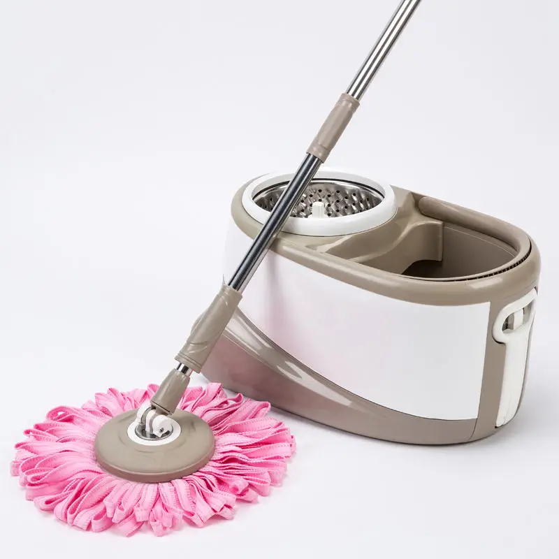 Hot Selling Mops Floor Cleaning Absorbent Stick Handle Rotating Mop Set With Plastic Mop Bucket