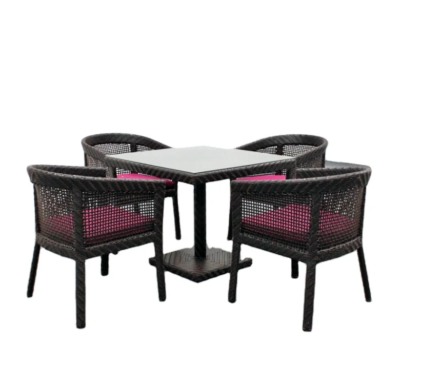 Modern Garden Furniture 5 pieces wicker rattan dining set