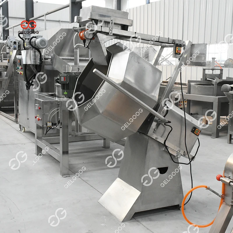 Small Drum Type Rotary Octagonal Seasoning Machine Corn Puff Spices Decagonal Flavoring Machine