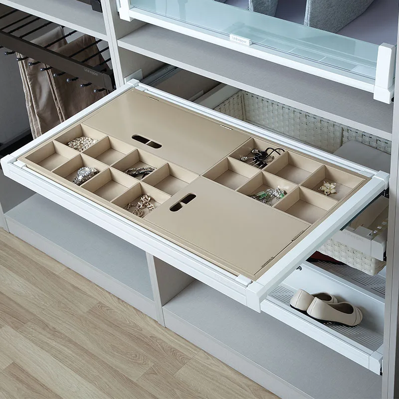 bedroom furniture accessories pull out sliding closet wardrobes jewelry box with compartment
