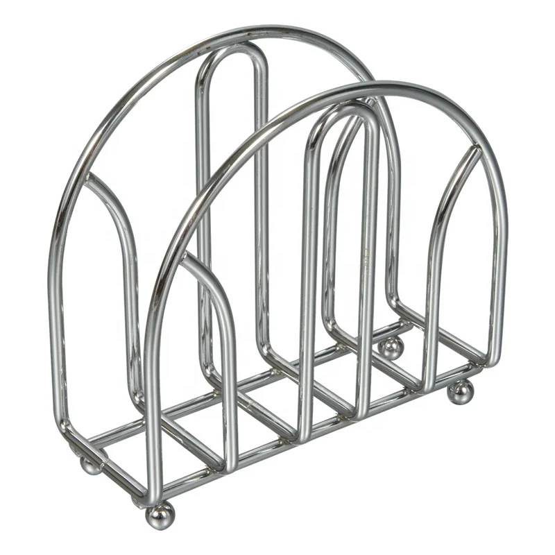 Kitchen Metal Napkin Holder Iron Wire Standing Paper Rack Tableware Hand Made Hot Sale Table Tissue Holder