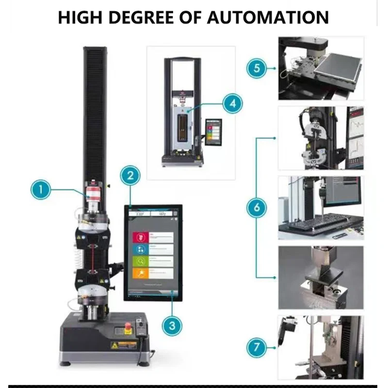 Computerized Single Column Universal Automatic Tensile Testing Machine Rubber Material Tensile Testing Machine