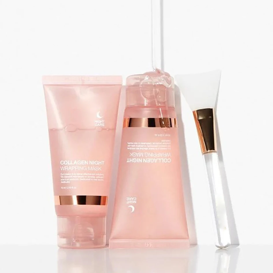 Collagen Night Wrapping Mask Reduces Wrinkles and Fine Lines Soothes and Calm Skin Firms and Lift Skin Deep Hydration