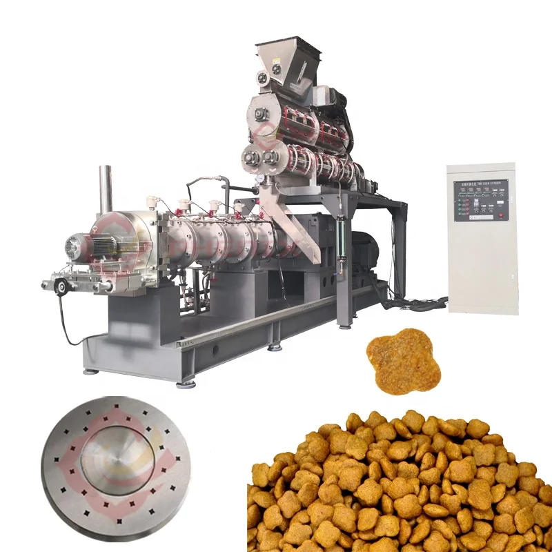 Dry Dog Food Making Cats Food Extruder Machine Fish Feed Production Pet Food Processing Line
