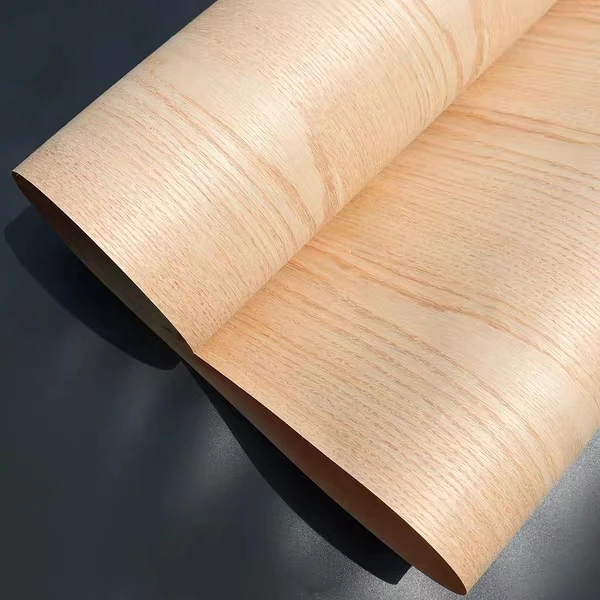 Natural Crown Cut Red Oak 2500*590*0.25mm Craft Paper Wood Veneer