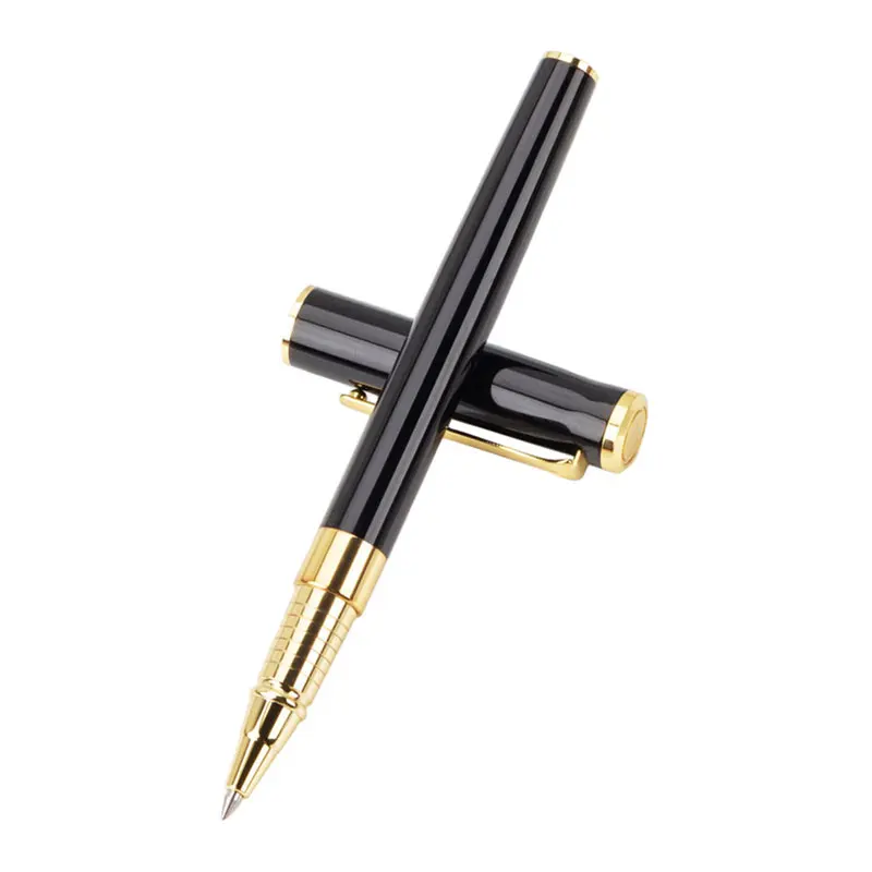 BECOL, Высококачественная Роскошная деловая подарочная ручка, Золотая и черная шариковая ручка с логотипом на заказ для офиса