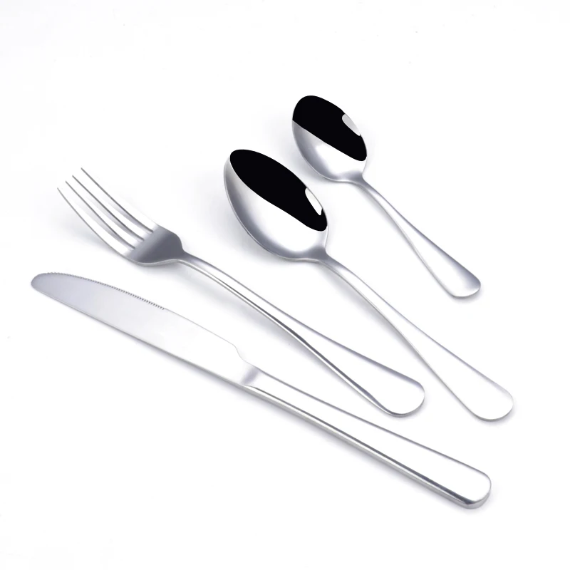 royal doulton Custom logo restaurant hotel luxury flatware set wedding travel silver knife fork spoon stainless steel cutlery