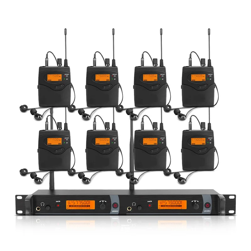 8 channels Stereo DM2000 Wireless Headphones Earphones In Ear Wireless Monitor System