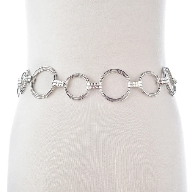 Модная поясная цепь металлический цепной ремень для женщин