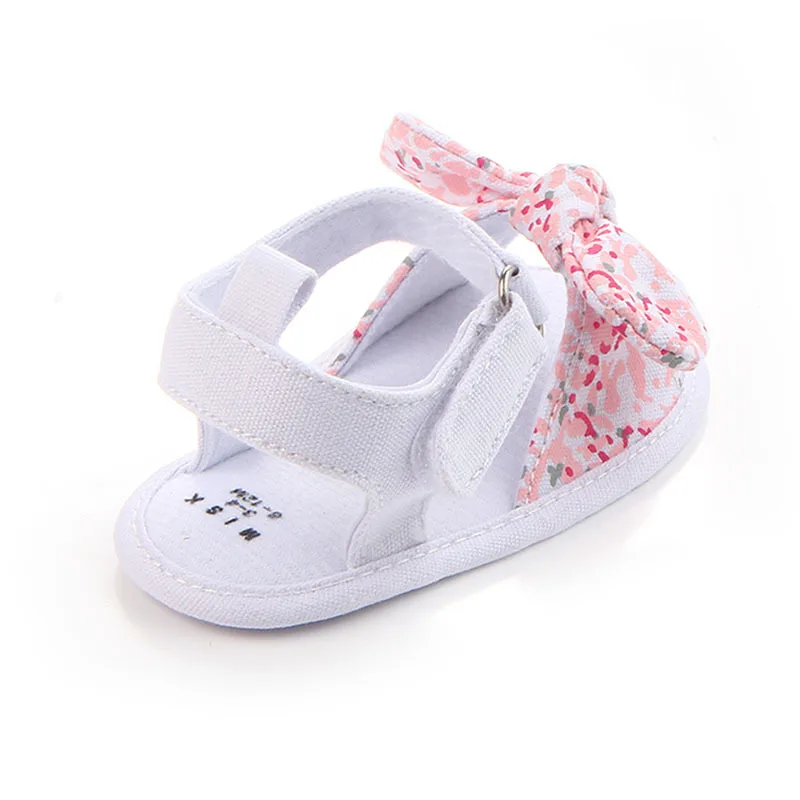 Холст с бантом для малышей новорожденных Shoes1 пара детей спортивный костюм маленьких мальчиков и девочек сандалии на нескользящей