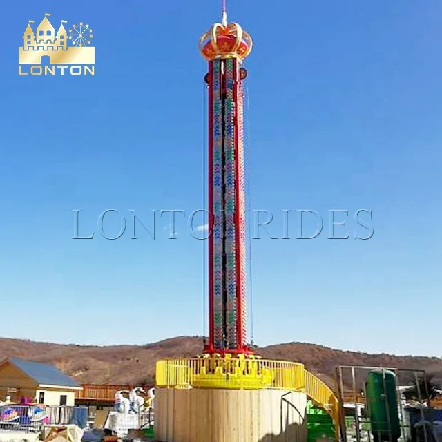 Factory Price Free Fall Sky Rotating Drop Tower Rides For Sale