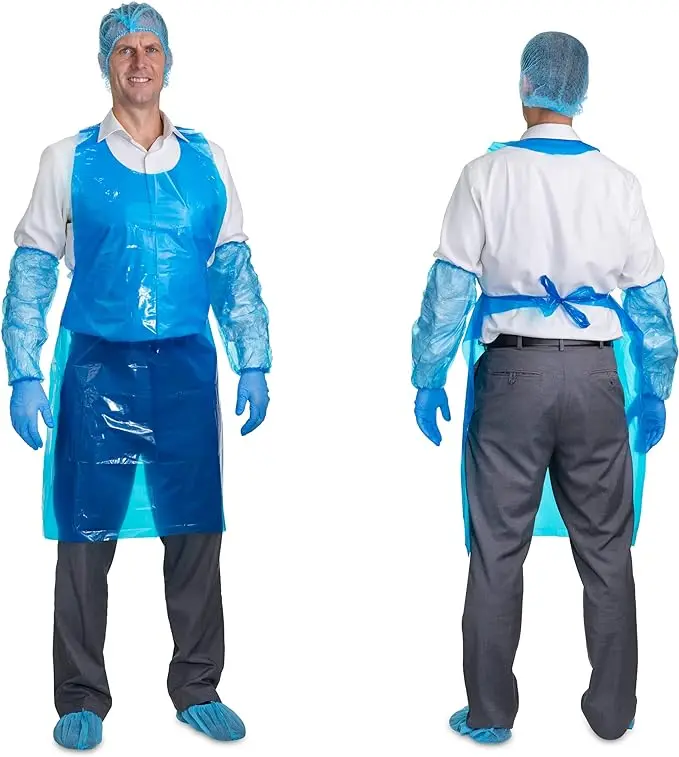 Customized Size Disposable Plastic PE Apron Protective Waterproof Kitchen Aprons thick plastic disposable aprons