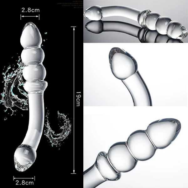 
Crystal women g spot massager sex toy glass dildo for vagina and anal plug 