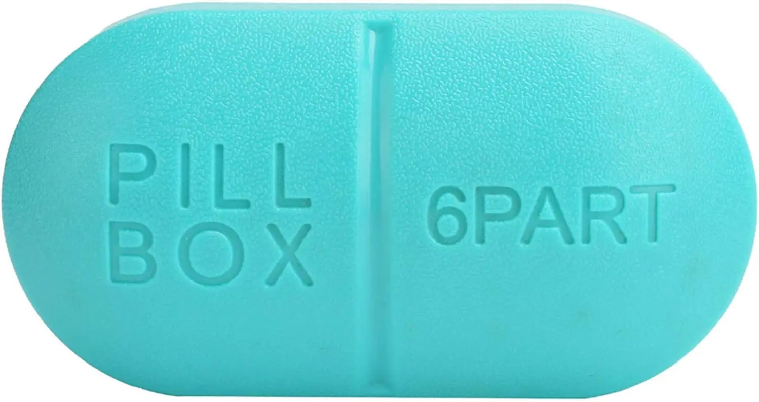 Customization High Quality Capsule Plastic Pill Box With 6 Plastic Storage Box lighter pill box