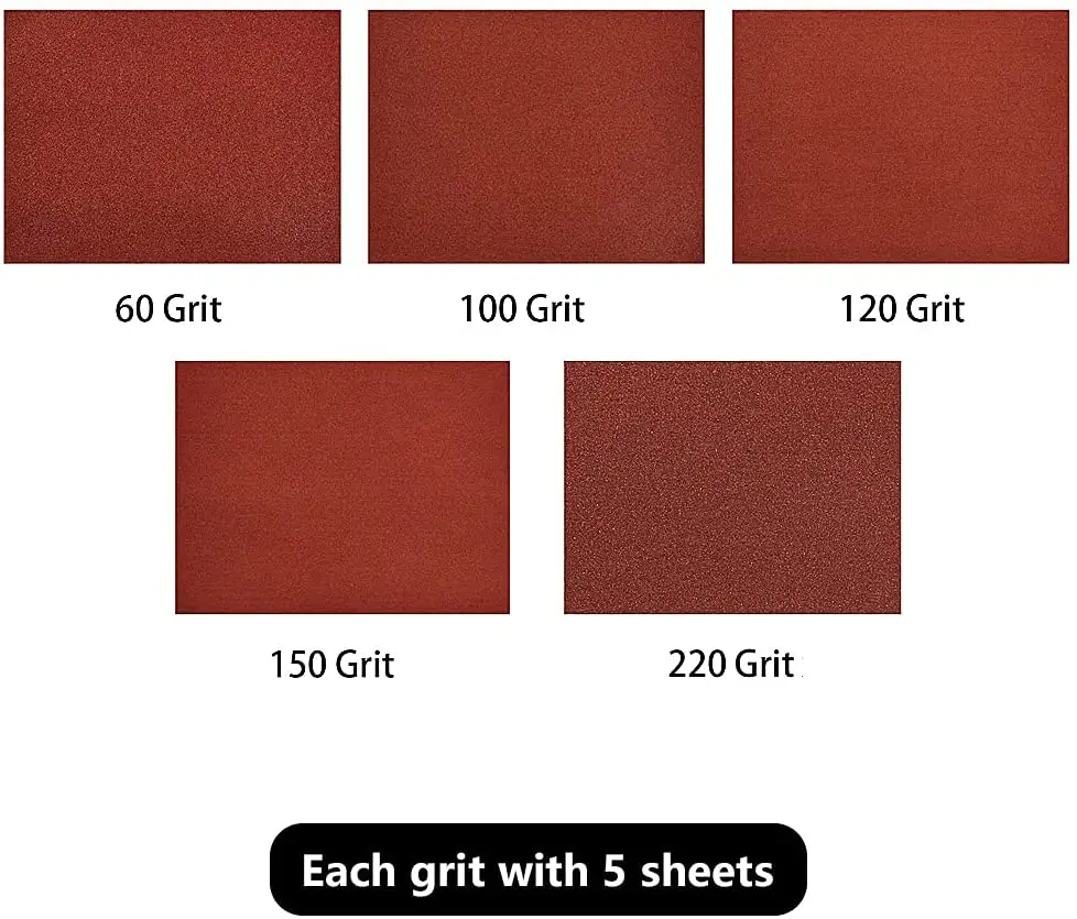 Sandpaper for Wood Sanding Sheets Sandpaper Assortment For Sanding Block and Sheet Sanders