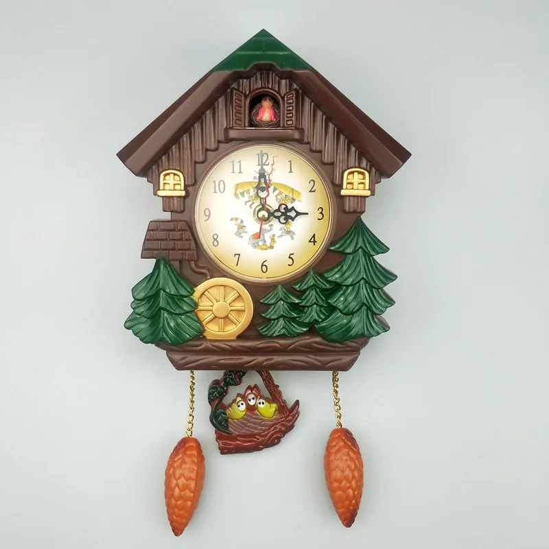 Cuckoo clock cuckoo wall clock modern creative simple pendulum wall clock natural bird sound