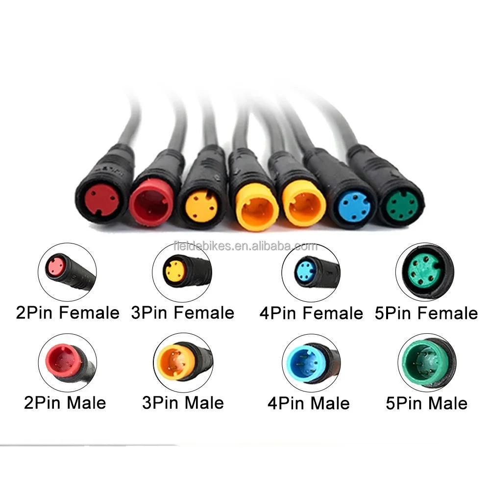 Julet Connector Higo Connector 2/3/4/5/6 Pin Cable Waterproof Connector For Ebike Bafang Display Pin Optional Cable Ebike Parts