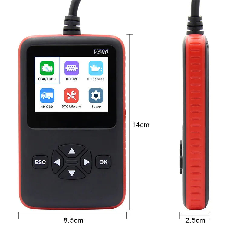 V500 Obd2/eobd диагностические инструменты/автомобильный диагностический инструмент/Автомобильный диагностический сканер