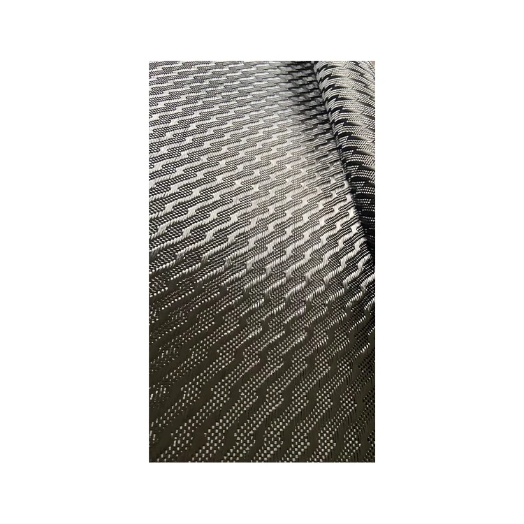 Special Weave Colored Jacquard Carbon Kevlar Aramid Hybrid Fabric