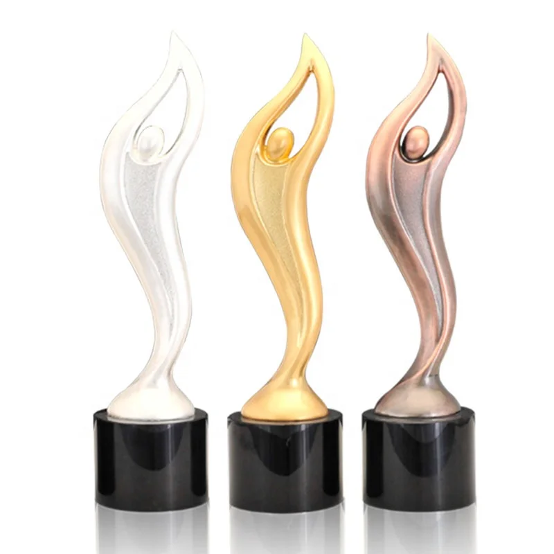 new design metal gold/silver/bronze statue sport event company annual ceremony team Award Trophy