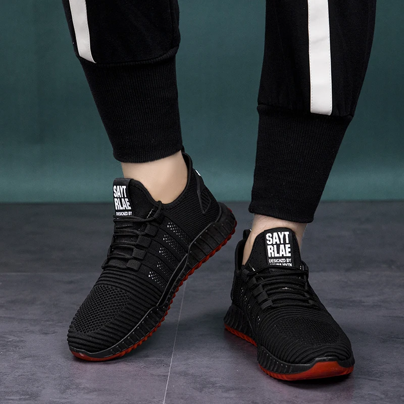 Spring Walking Men White Color Light Weight Fashion Breathable Running Sports Shoes Wholesale