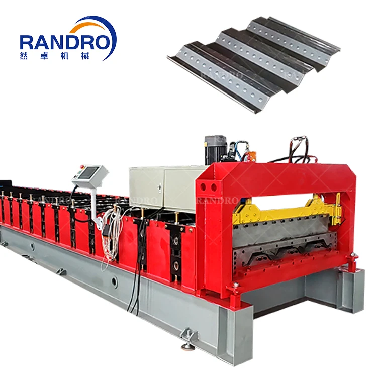 RANDRO Main Steel 750 Metal Roof and Floor Tile Making Machine Floor Deck Sheet Roll Forming Machine