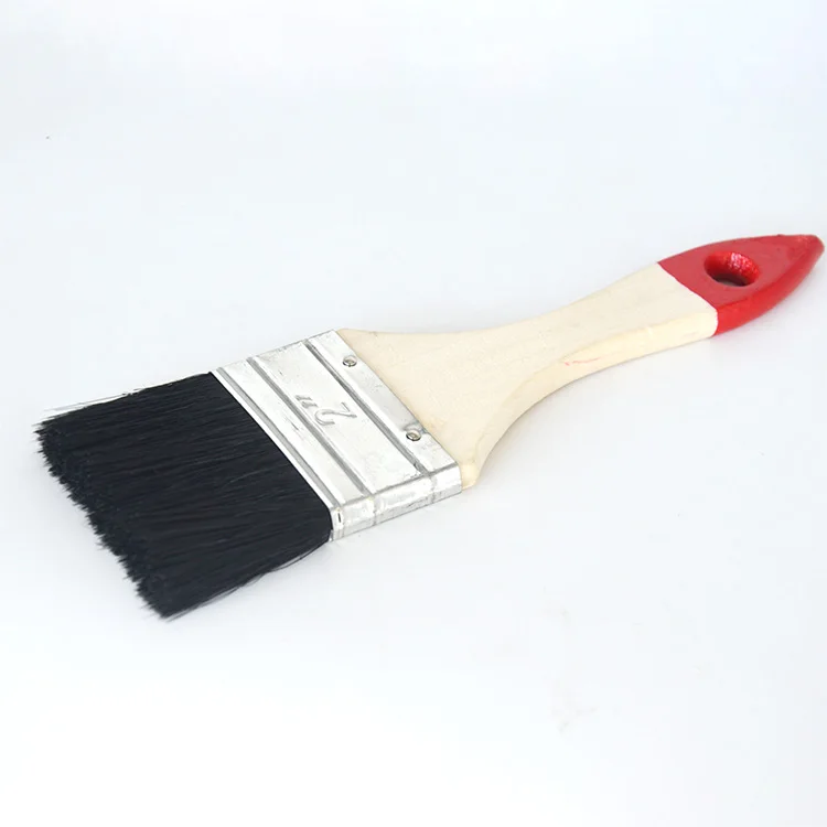 Flat Paint Brushes Wooden Handle Painting Brush Flat Bristle Paint Brush