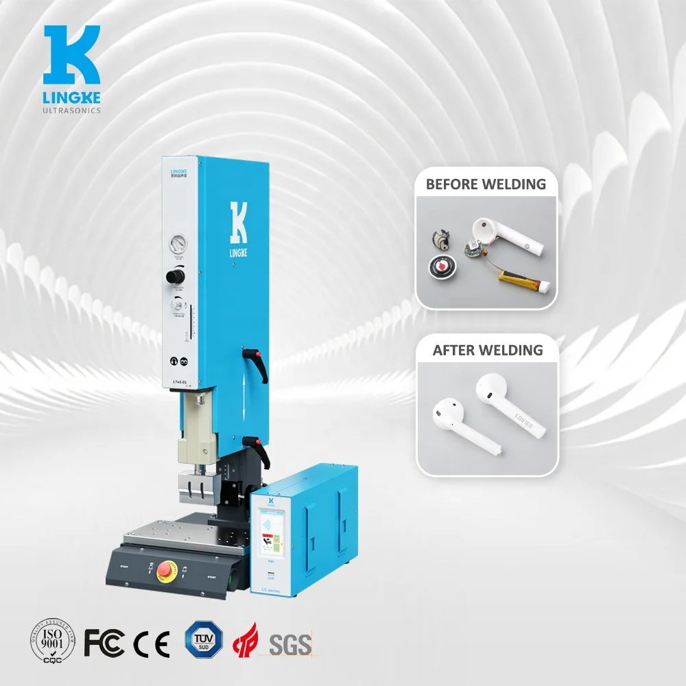 Высокочастотный ультразвуковой сварочный аппарат для наушников коммуникационное оборудование пластиковый сварщик