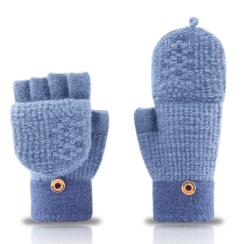 The New Christmas Gift Winter Warm Gloves Boy Girls Half Gloves