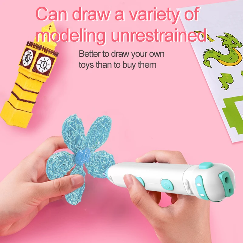 Сделайте свою собственную миниатюрную 3d портативную ручку для игрушек, обучения детей, 3d-ручка для рисования