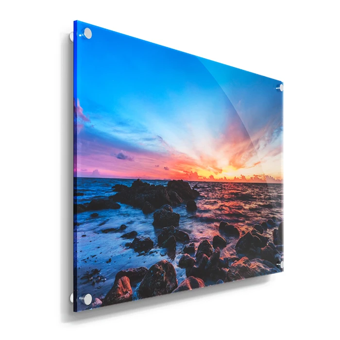 
Floating Acrylic Landscape Frame UV Printing Wall Mounting Acrylic Photo Frame With Standoffs  (62392915553)