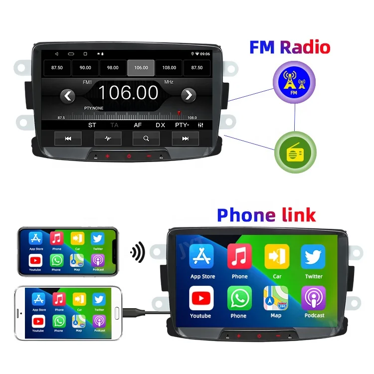 Car Dvd Player Video Music Multimedia System Double Din Radio Android For Renault Dacia Lodgy Dokker 2012