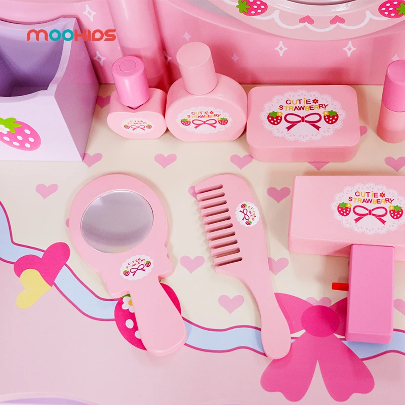 Розовый Туалетный столик, детские игрушки для дома, мини-игры для девочек