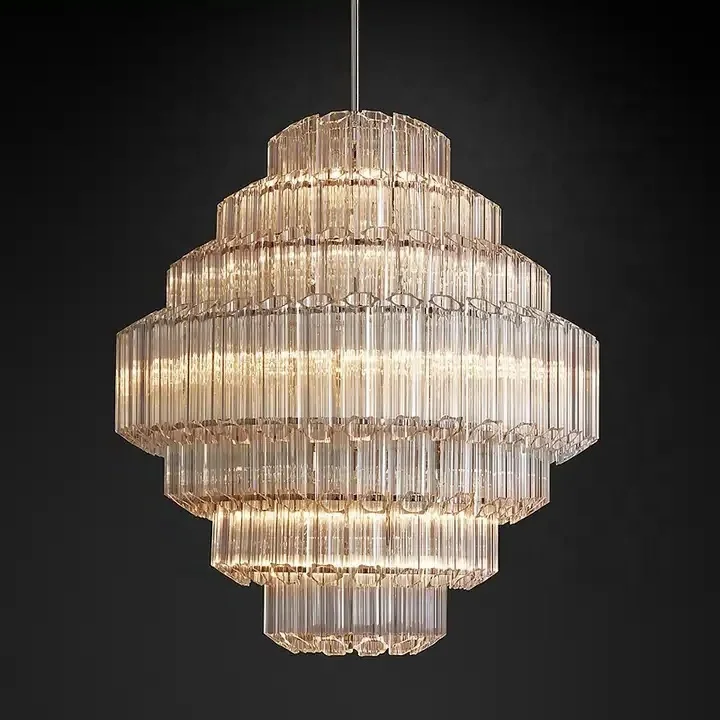 chandelier modern luxury large chandeliers round plum blossom flower tube crystal glass chandelier for wedding villa home light