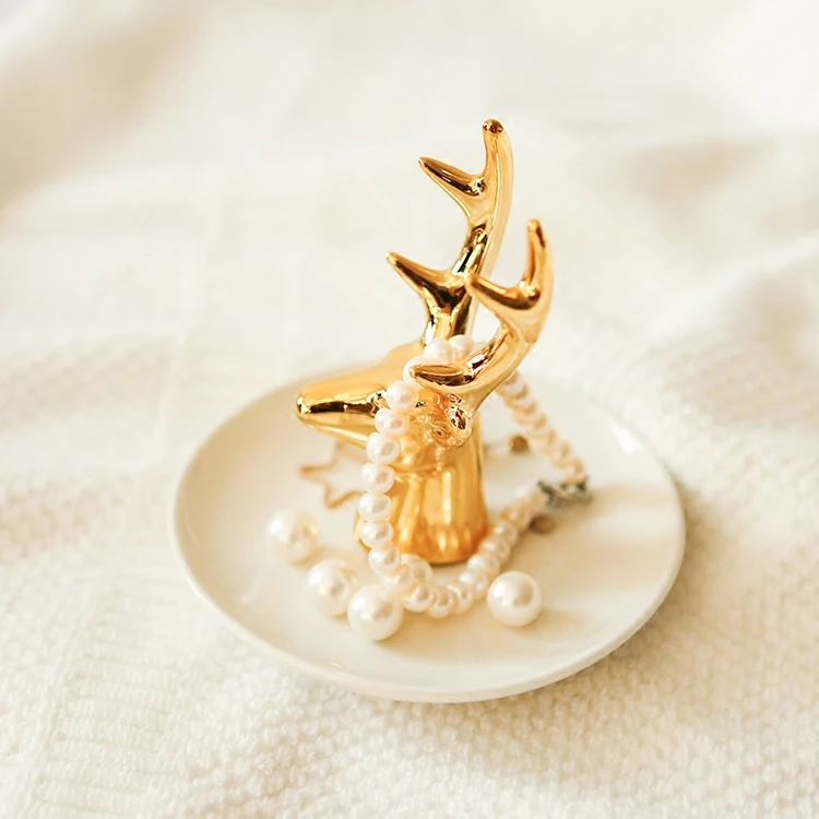 Ring Holder Jewelry Holder for Women Jewelry Dish Engagement Wedding Rings Display Holder Stand Trinket Trays Home Room Decor