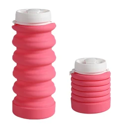 Silicone Travel Bottle Portable Silicone Water Cup Collapsible Water Bottle Foldable silicone cup Plastic bottle Eco-friendly