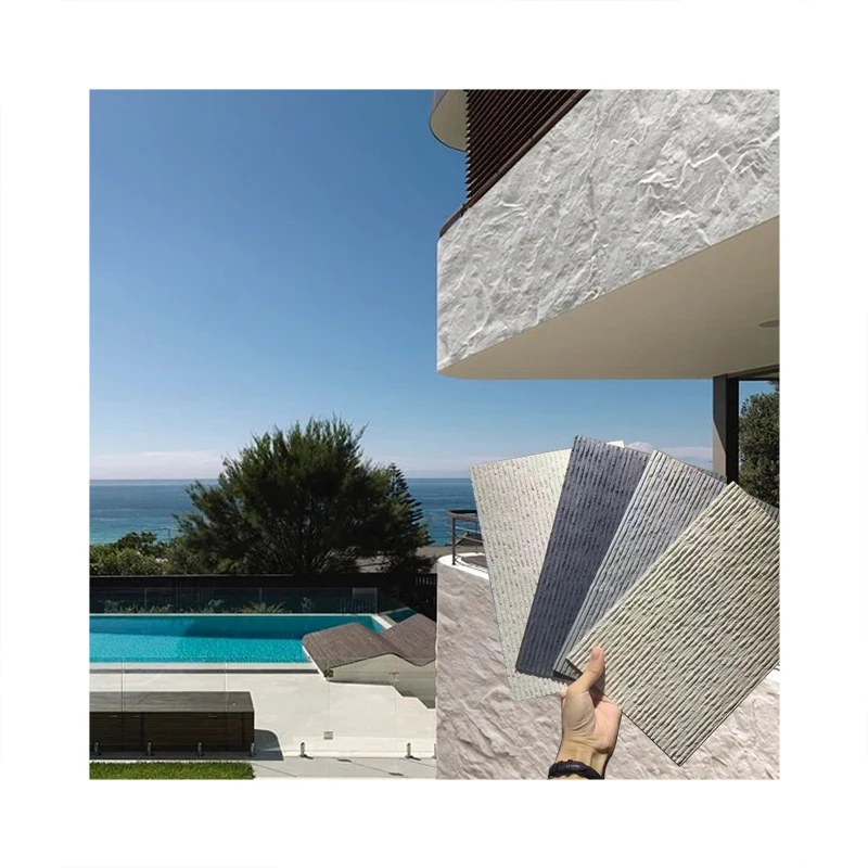 MCM Cement Concrete Board Flexible Stone Veneer Slate For Tall Building Soft Tiles Decorative Wall Siding Panels