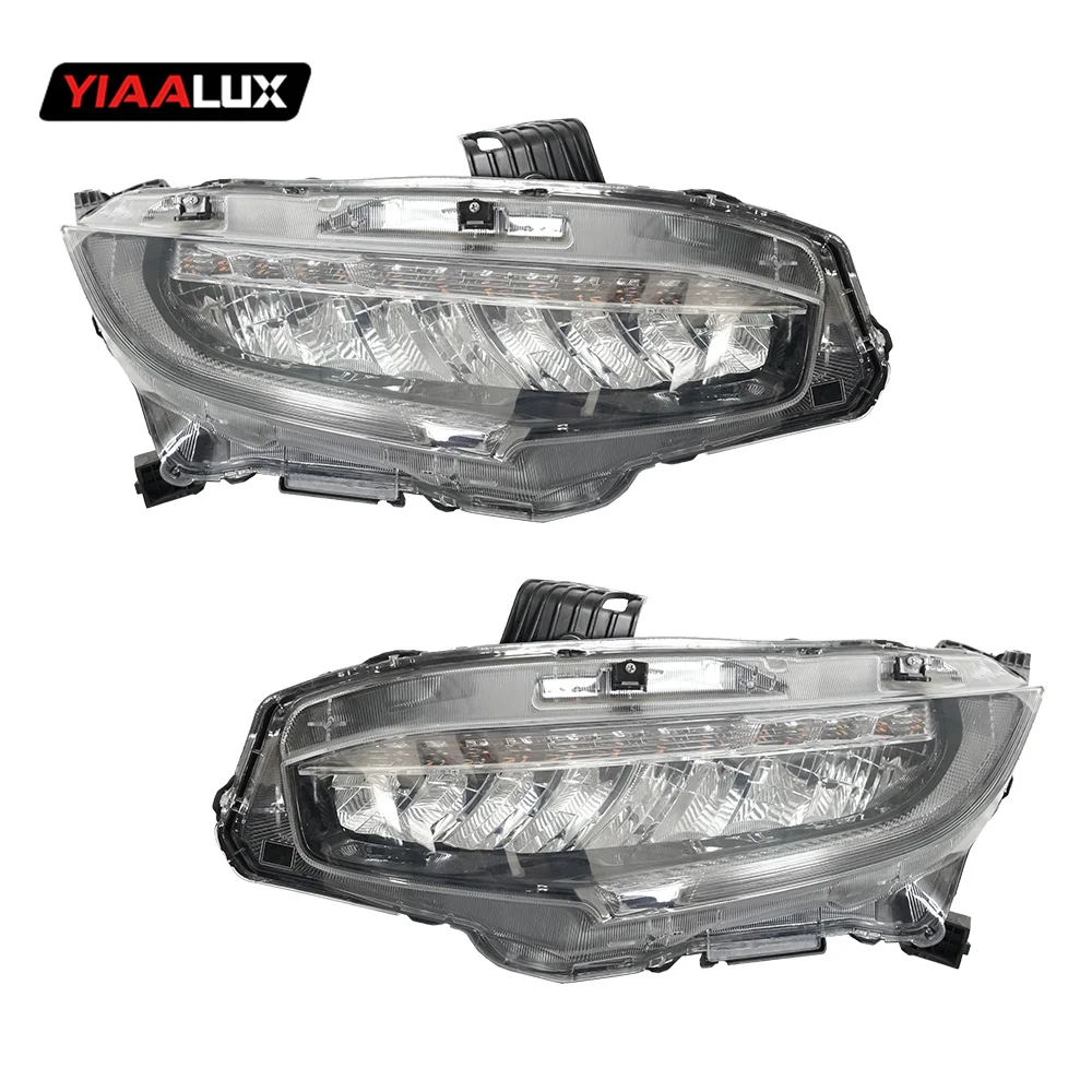 Modified Full LED Headlights Head Light 4 Doors Sedan 10th 2016-UP Sequential Car Front Lamp For Honda Civic