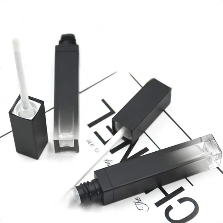 Makeup Cosmetic Gradient Black Empty Plastic Lipgloss Tube Lipgloss Packaging Container/Bottle